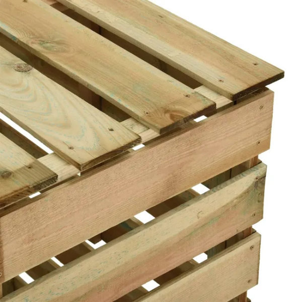 Bacs à compost, 4 pcs, bois de pin, 80x50x100 cm