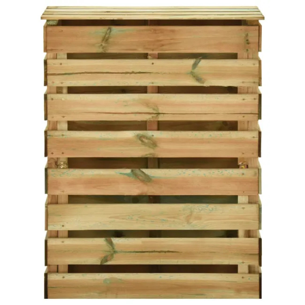 Bacs à compost, 4 pcs, bois de pin, 80x50x100 cm