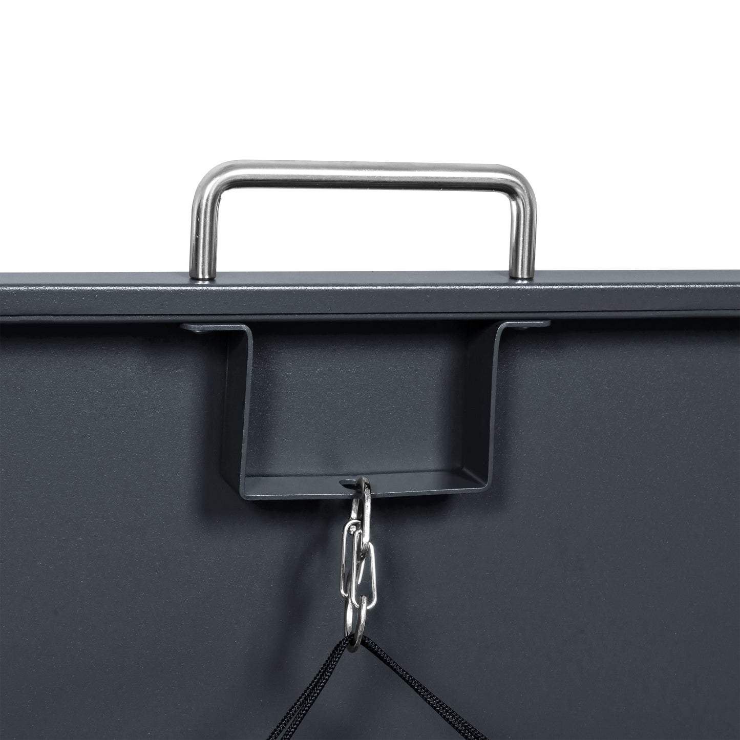 Cache poubelle en métal Anthracite/Effet Bois - 2 conteneurs