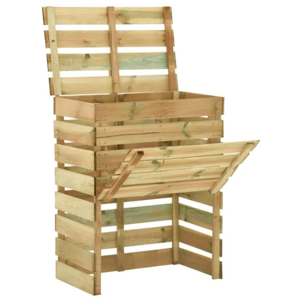 Bacs à compost, 4 pcs, bois de pin, 80x50x100 cm