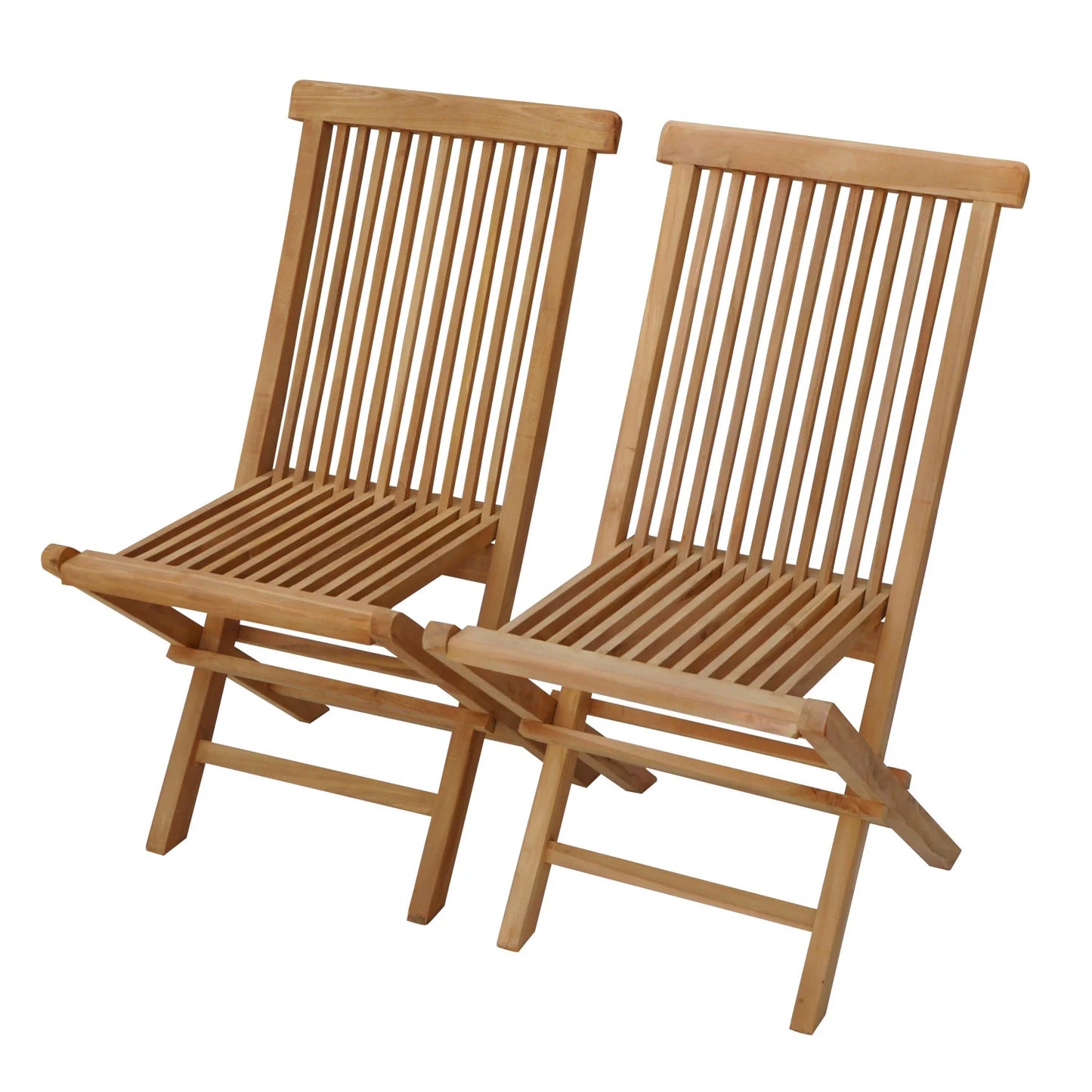 Salon de jardin en teck - table ronde extensible pour 6 personnes