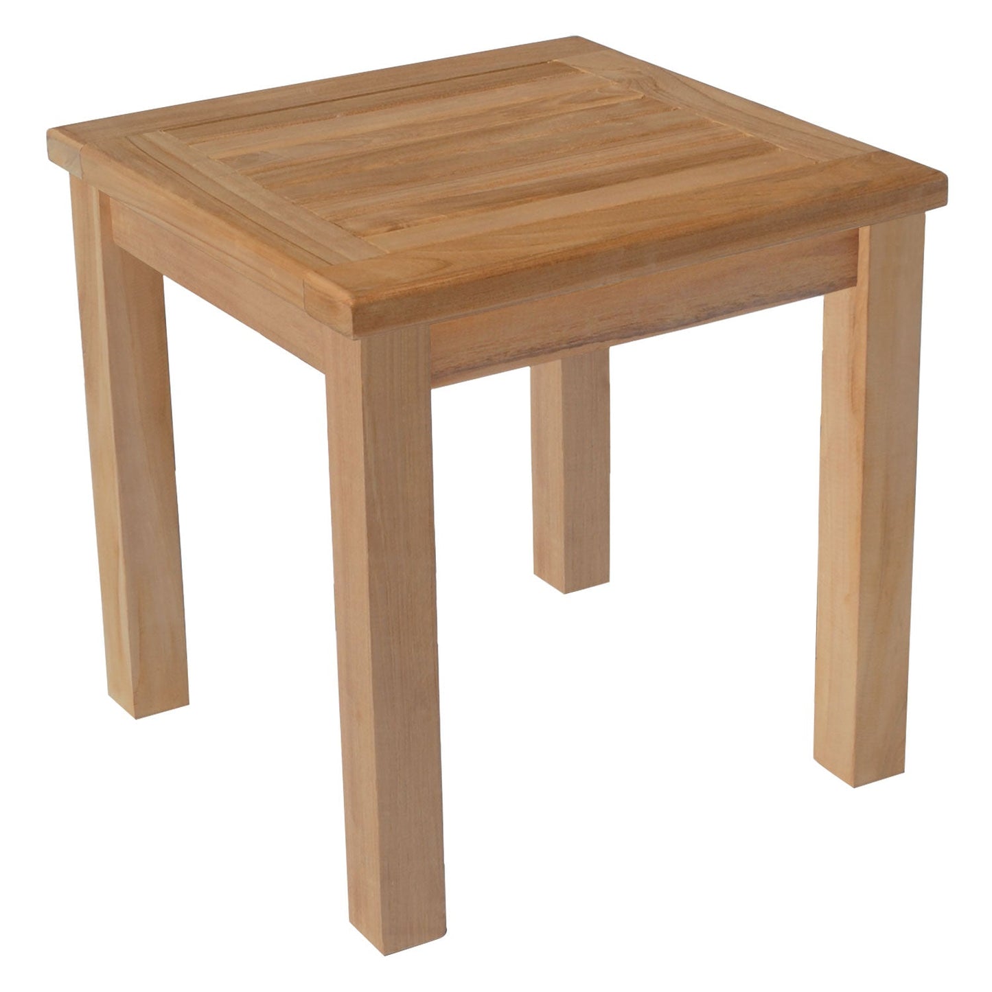 Ensemble de bain de soleil en teck droit avec table d'appoint