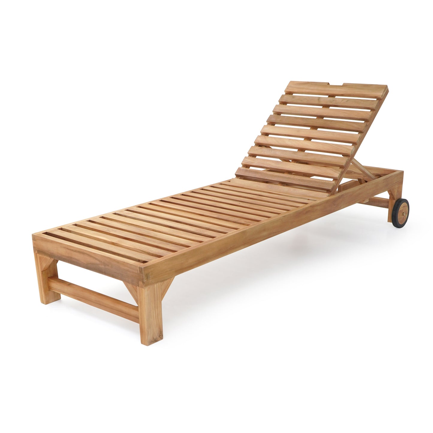 Bain de soleil en teck avec coussin