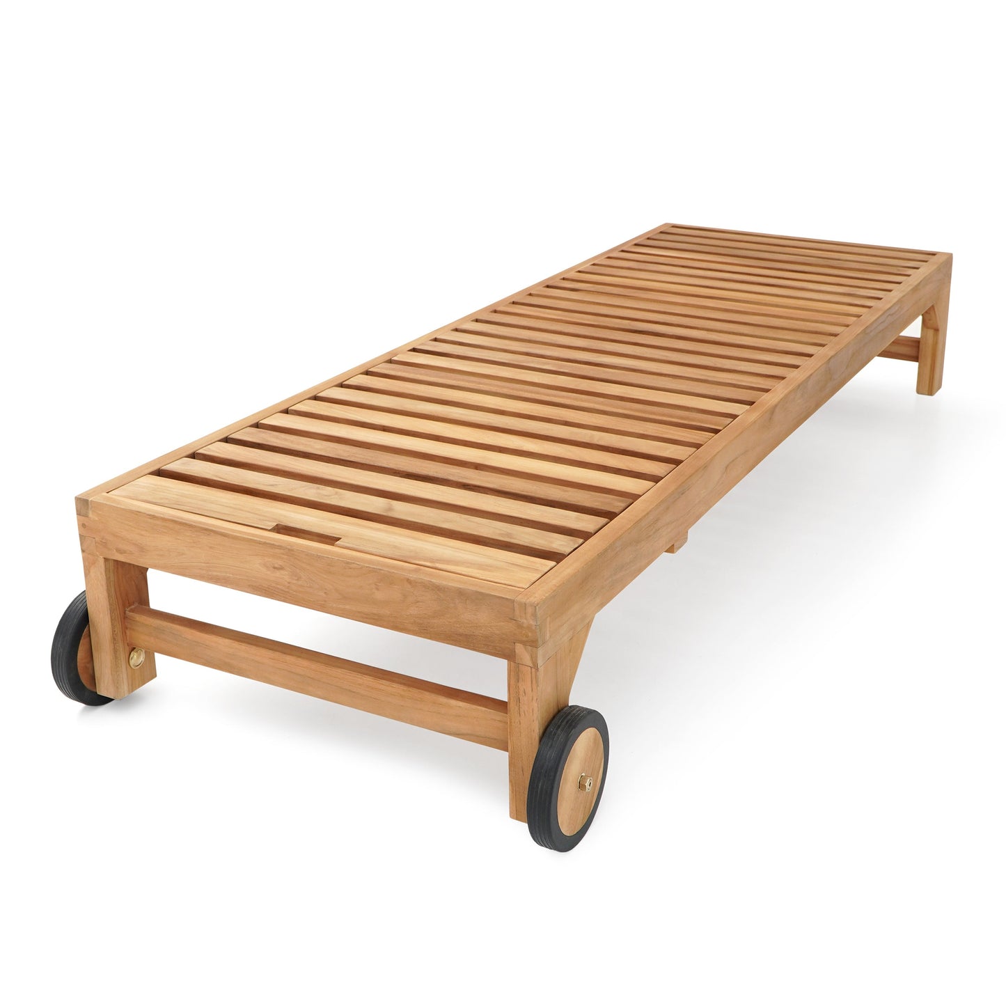 Bain de soleil en teck avec coussin