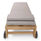Bain de soleil en teck avec coussin