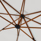 Parasol déporté Ø 300cm Aspect bois/beige