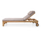 Bain de soleil en teck avec coussin
