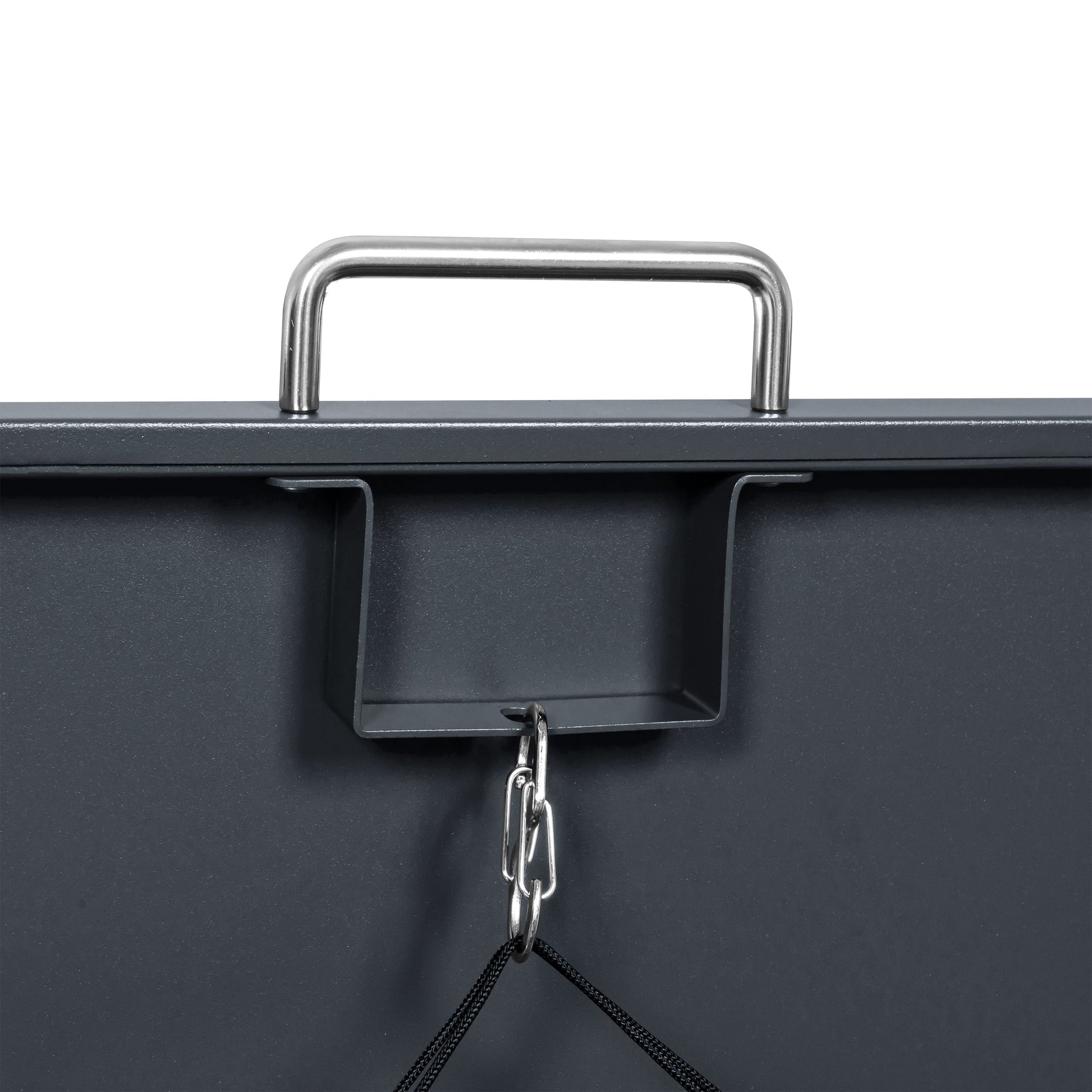 Cache poubelle en métal Anthracite/Effet Bois - 2 conteneurs