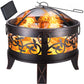 Brasero de jardin en acier rond Ø 66 cm noir et bronze