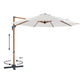 Parasol déporté Ø 300cm Aspect bois/beige