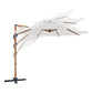 Parasol déporté Ø 300cm Aspect bois/beige