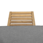 Bain de soleil pliant en acacia - coussin gris