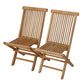 Salon de jardin en teck - table ronde extensible pour 6 personnes