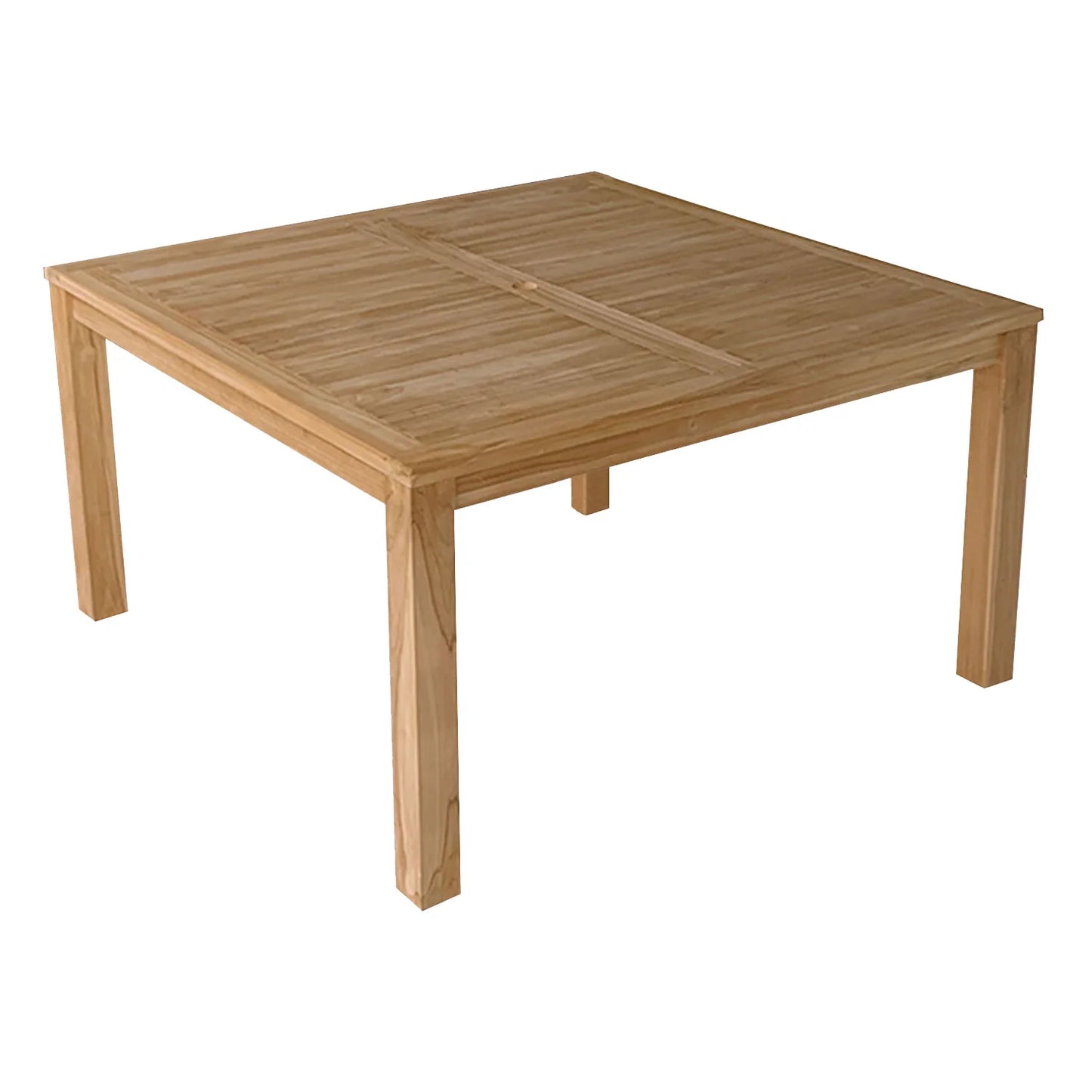 Salon de jardin en teck - table carrée et chaises pliantes - 8 personnes
